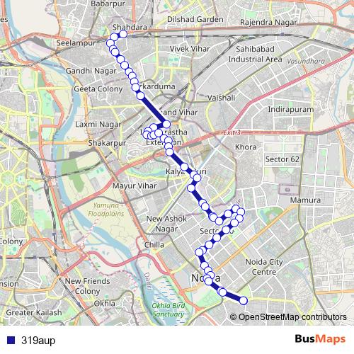 319aup bus Line Map