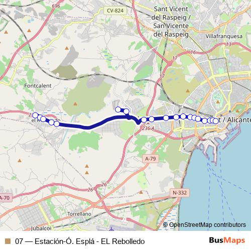 07 bus Line Map