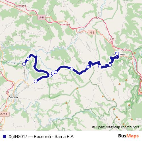 Xg648017 bus Line Map