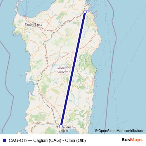 CAG-Olb air Line Map