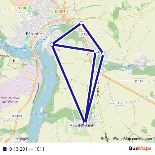 9-13-201 bus Line Map