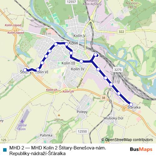 MHD 2 bus Line Map