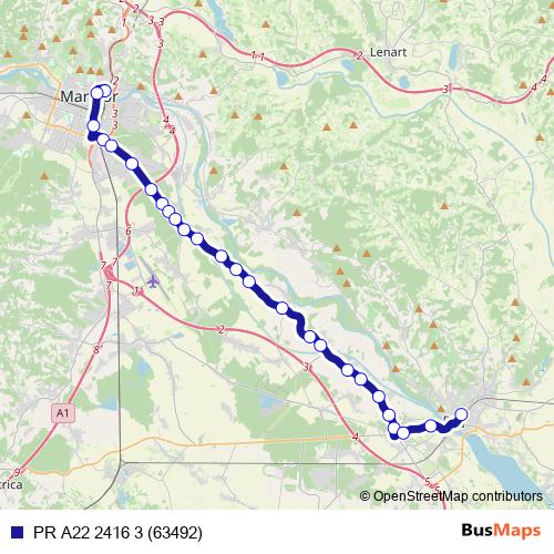 PR A22 2416 3 (63492) bus Line Map
