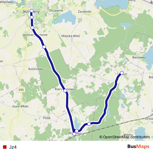 Jz4 bus Line Map