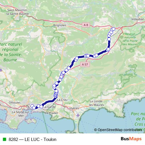 8282 bus Line Map
