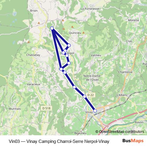 Vin03 bus Line Map