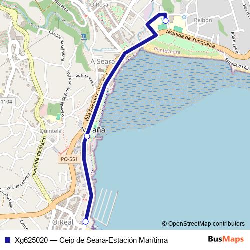 Xg625020 bus Line Map