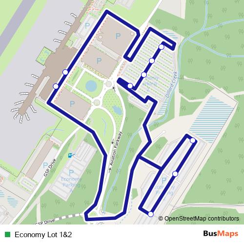 Economy Lot 1&2 bus Line Map