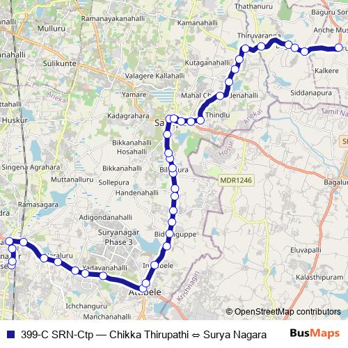 399-C SRN-Ctp bus Line Map