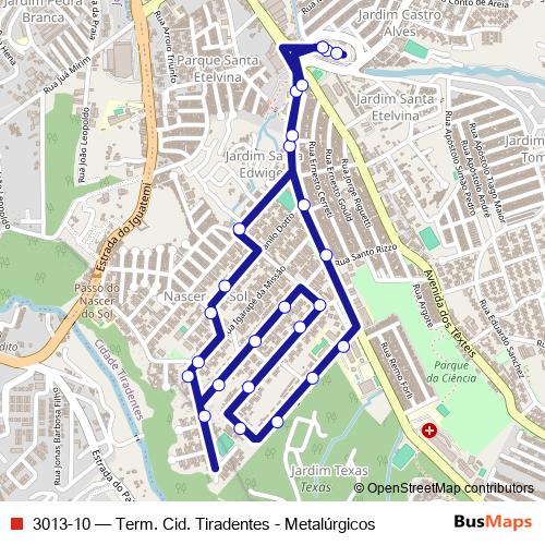 3013-10 bus Line Map