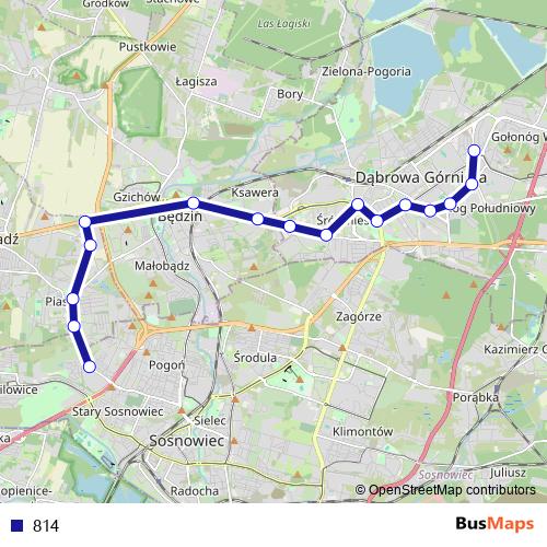 814 bus Line Map