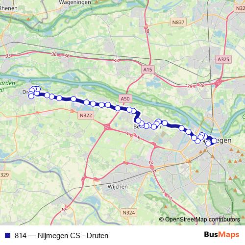 814 bus Line Map
