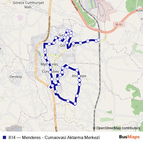 814 bus Line Map