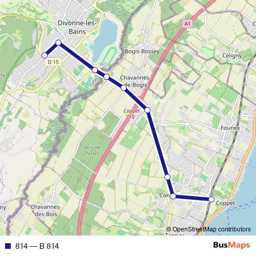 814 bus Line Map