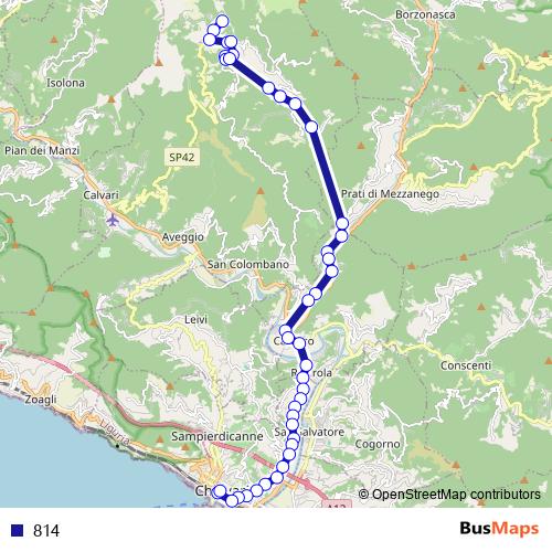 814 bus Line Map