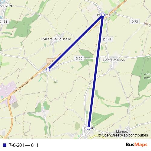 7-8-201 bus Line Map