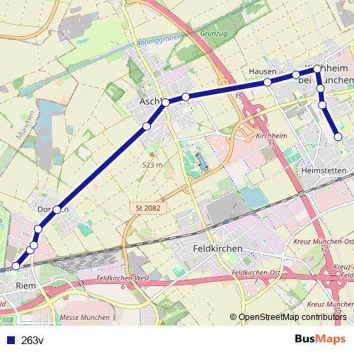263v bus Line Map