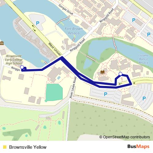 Brownsville Yellow bus Line Map