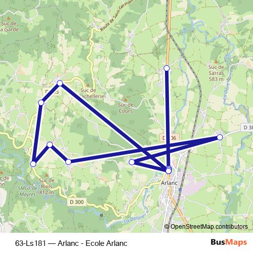 63-Ls181 bus Line Map