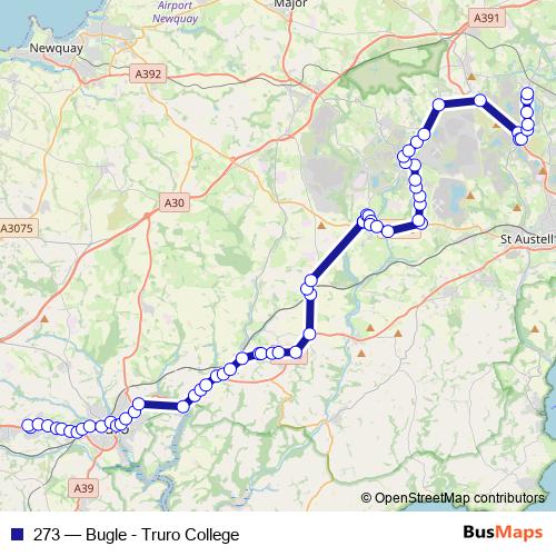 273 bus Line Map