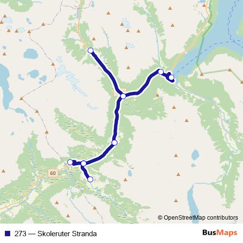 273 bus Line Map