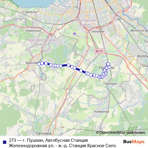 273 bus Line Map
