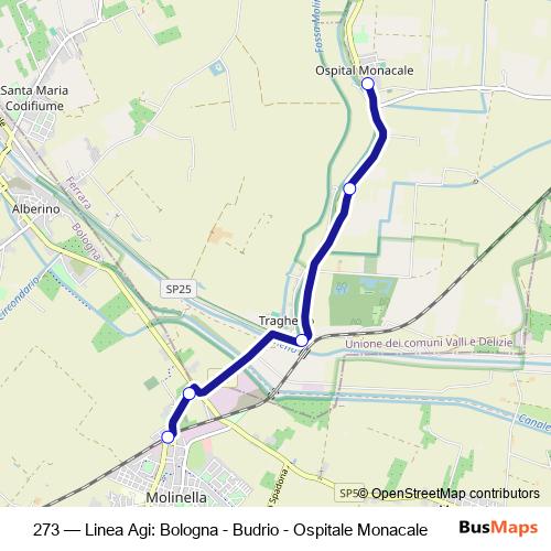 273 bus Line Map