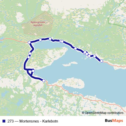 273 bus Line Map