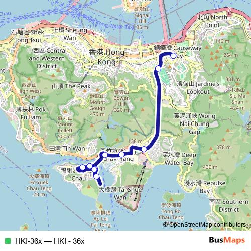 HKI-36x bus Line Map