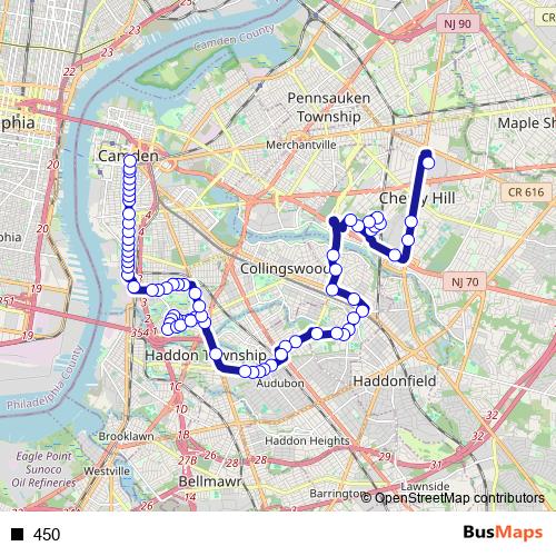 450 bus Line Map
