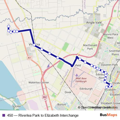 450 bus Line Map