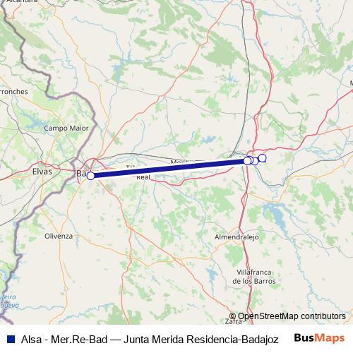 Alsa - Mer.Re-Bad bus Line Map