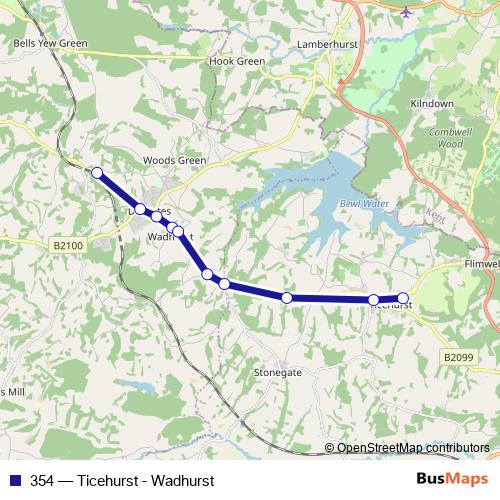 354 bus Line Map