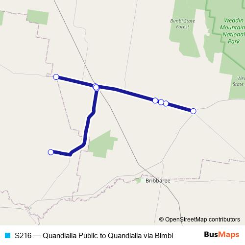 S216 bus Line Map