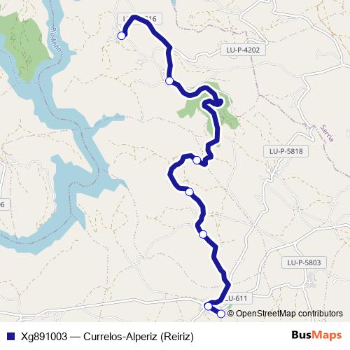 Xg891003 bus Line Map