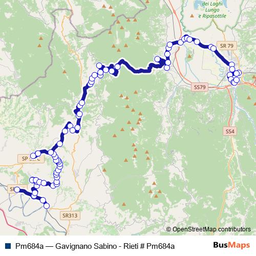 Pm684a bus Line Map