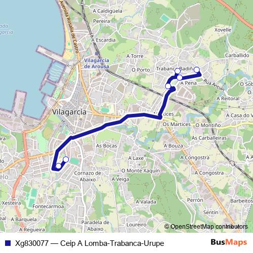 Xg830077 bus Line Map