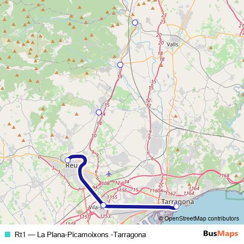 Rt1 rail Line Map
