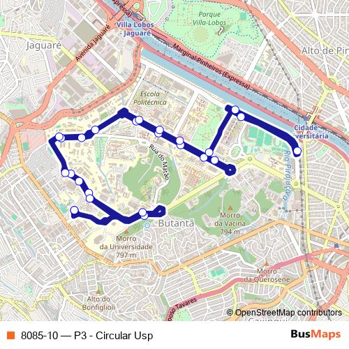 8085-10 bus Line Map