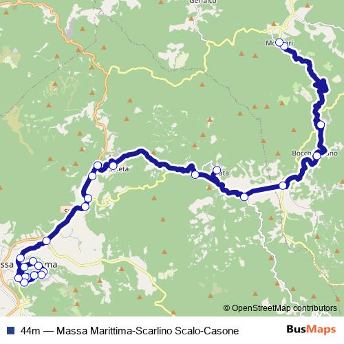 44m bus Line Map