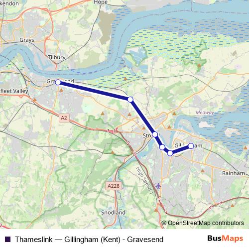 Thameslink bus Line Map