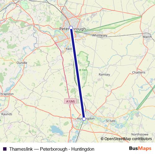 Thameslink bus Line Map