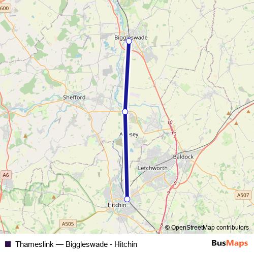 Thameslink bus Line Map
