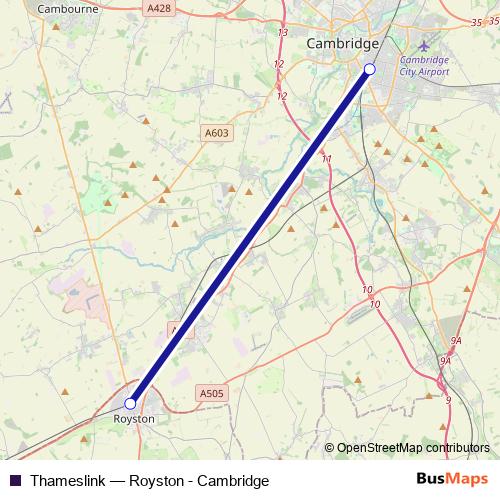 Thameslink bus Line Map