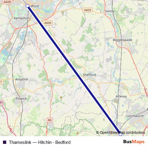 Thameslink bus Line Map