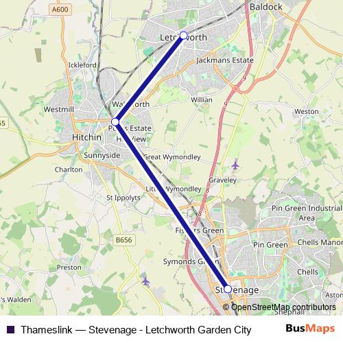 Thameslink bus Line Map