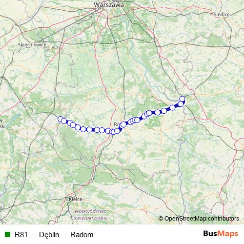 R81 rail Line Map