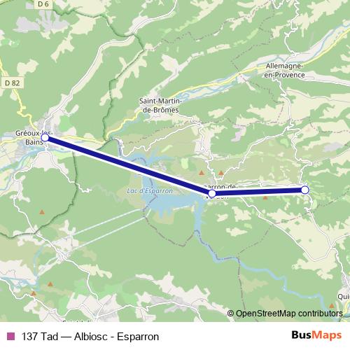 137 Tad bus Line Map