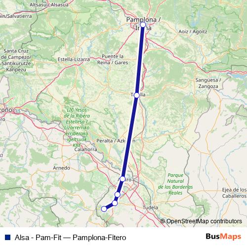 Alsa - Pam-Fit bus Line Map