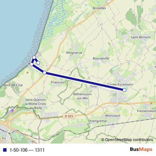 1-50-106 bus Line Map